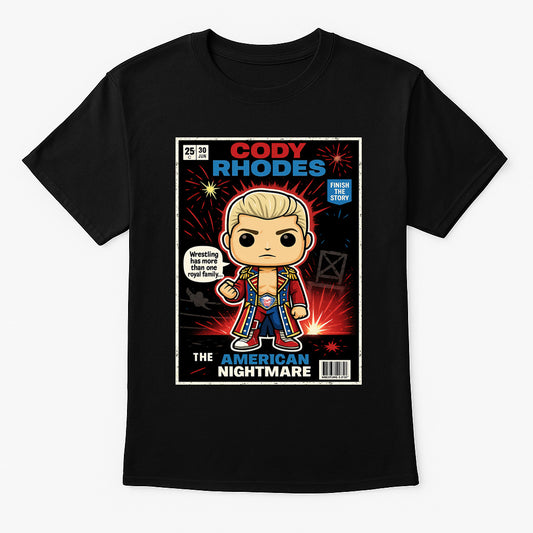 Cody Rhodes “The American Nightmare” Pop Comic Wrestling T-Shirt — Royal Family Legacy