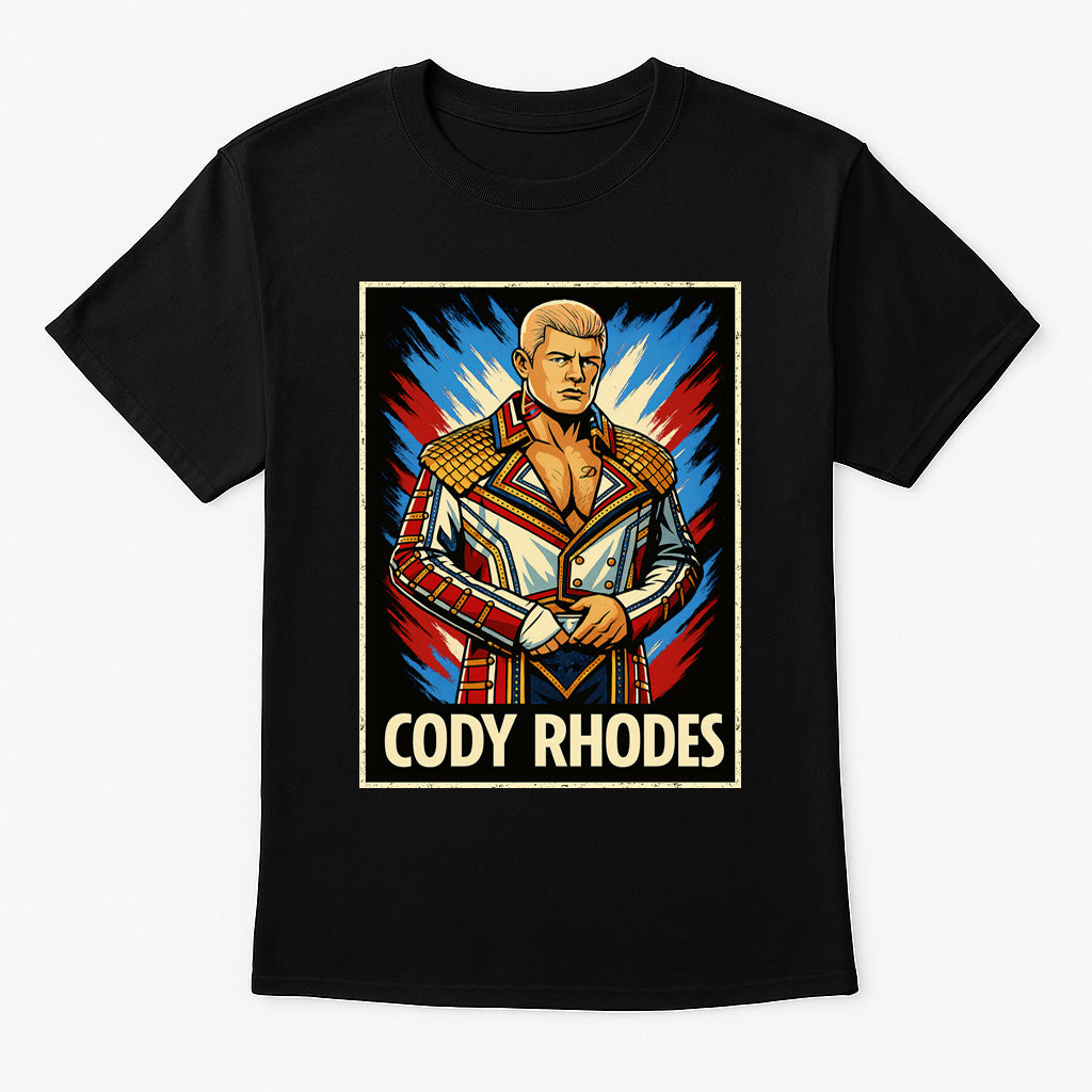 Cody Rhodes Nightmare T-Shirt Wrestling Patriotic Iconic Unisex Black Graphic Tee