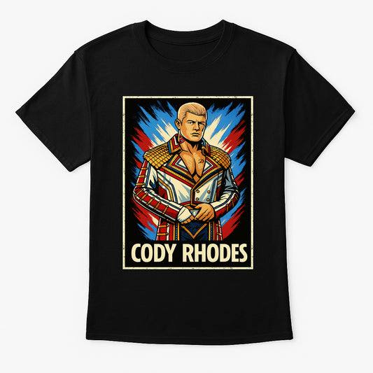 Cody Rhodes Nightmare T-Shirt Wrestling Patriotic Iconic Unisex Black Graphic Tee