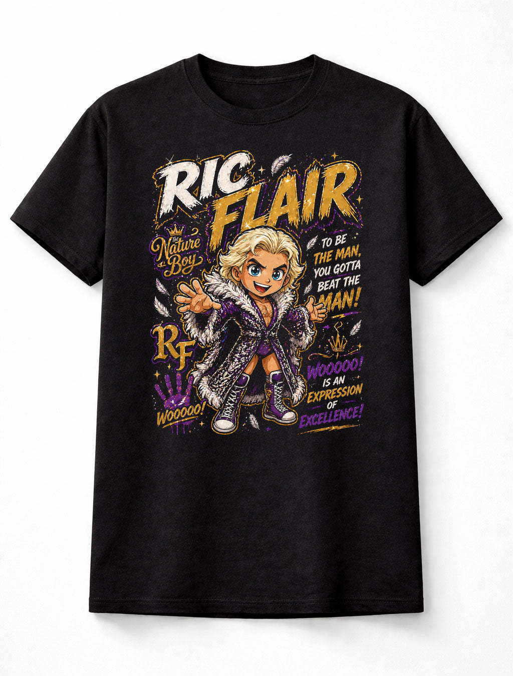 Ric Flair Nature Boy Woooo WWE Wrestling Retro Graphic Unisex T-Shirt