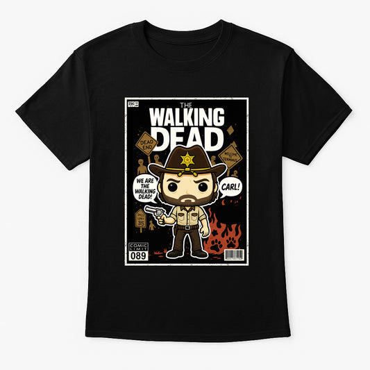 The Walking Dead “We Are the Walking Dead” Comic Style T-Shirt – Rick Grimes Graphic Tee