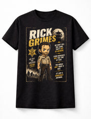 Rick Grimes The Walking Dead Sheriff Apocalypse Graphic Tee Zombie TV Series Shirt Unisex Adults & Kids T-Shirt