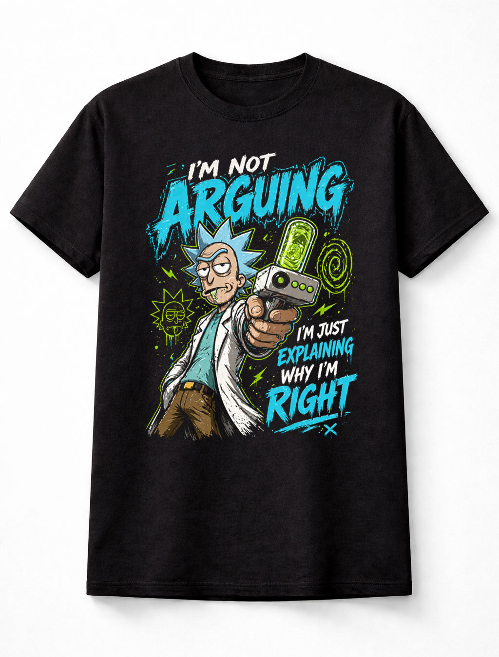 Rick Sanchez Funny Rick & Morty Sci-Fi Cartoon Graphic Tee Adult Swim Shirt Unisex Adults & Kids T-Shirt