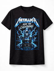 Metallica Ride The Lightning Album Art Heavy Metal Band Unisex T-Shirt