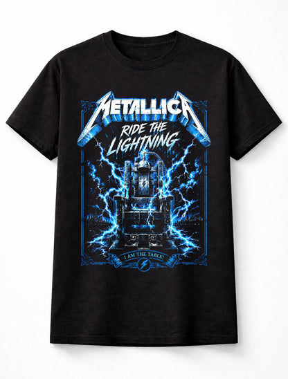 Metallica Ride The Lightning Album Art Heavy Metal Band Unisex T-Shirt