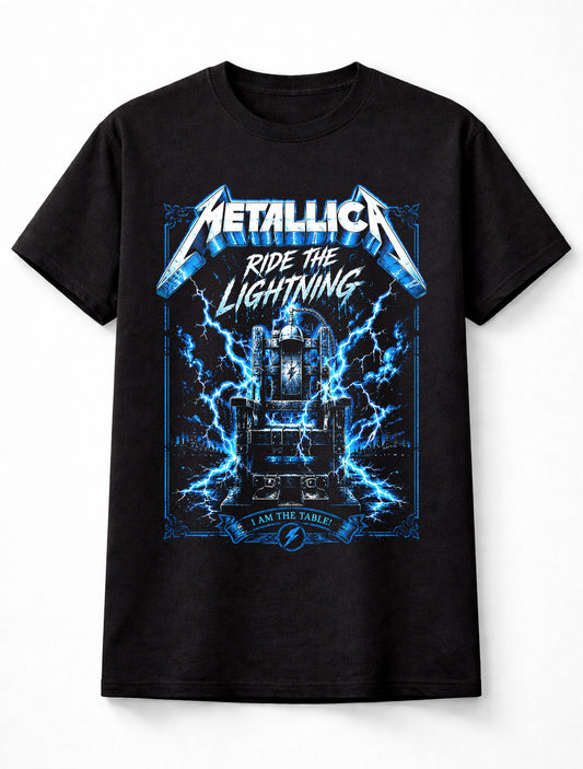 Metallica Ride The Lightning Album Art Heavy Metal Band Unisex T-Shirt