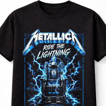 Metallica Ride The Lightning Album Art Heavy Metal Band Unisex T-Shirt