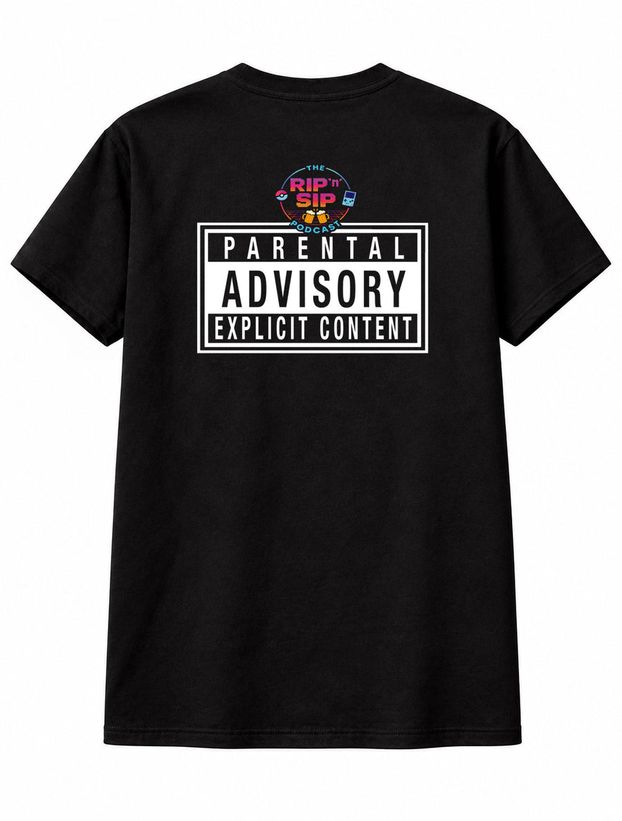 Dread x Rip n' Sip Parental Advisory Back Print Coloured Logo Unisex T-Shirt