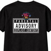 Dread x Rip n' Sip Parental Advisory Back Print Coloured Logo Unisex T-Shirt