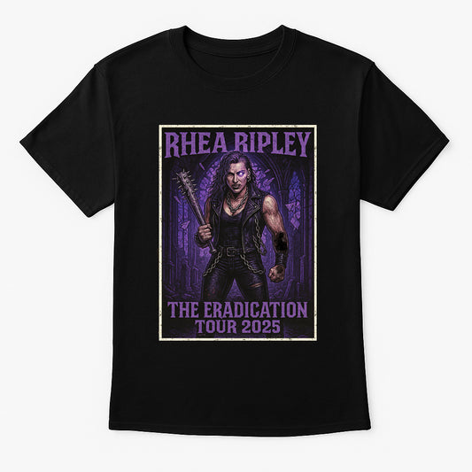 Rhea Ripley The Eradication Tour 2025  Unisex T-Shirt – Gothic Wrestling Graphic Tee