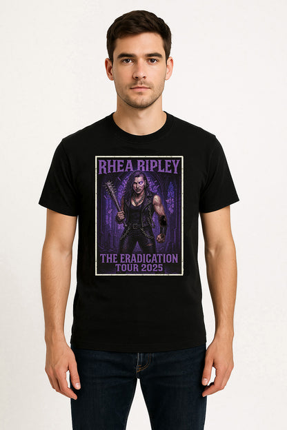 Rhea Ripley The Eradication Tour 2025  Unisex T-Shirt – Gothic Wrestling Graphic Tee