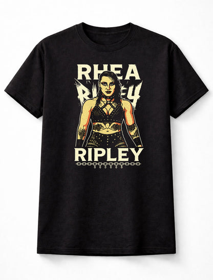 Rhea Ripley T-Shirt Gothic Wrestling Style Unisex Black Graphic Tee