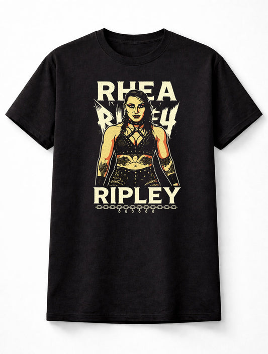 Rhea Ripley T-Shirt Gothic Wrestling Style Unisex Black Graphic Tee