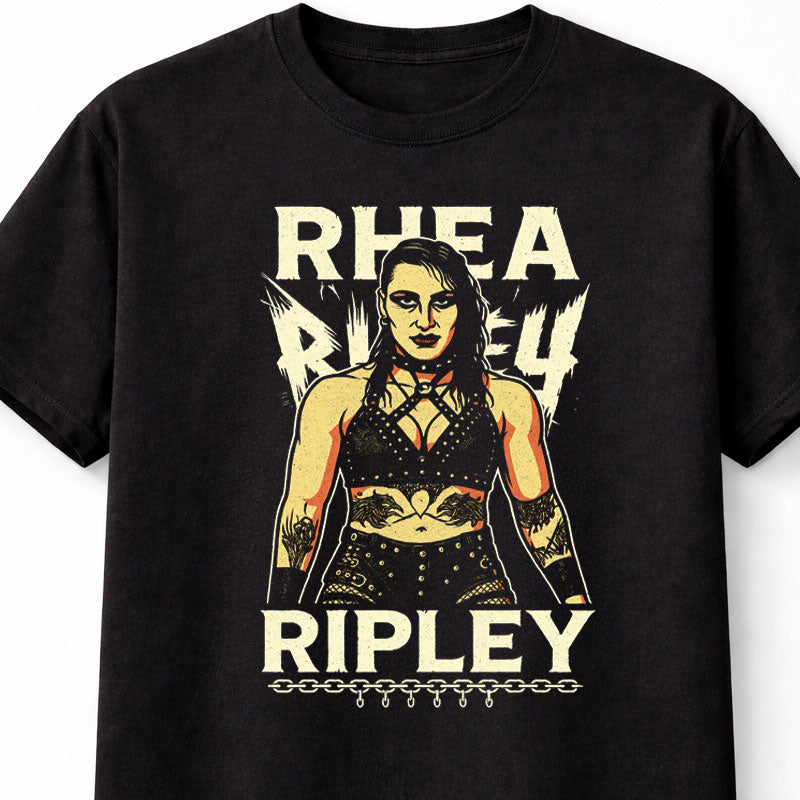 Rhea Ripley T-Shirt Gothic Wrestling Style Unisex Black Graphic Tee