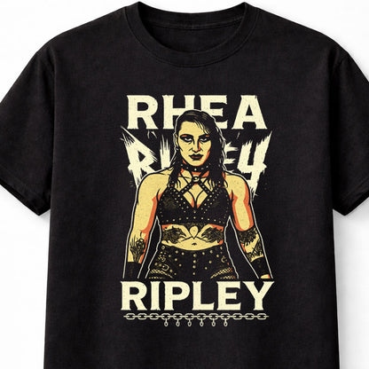 Rhea Ripley T-Shirt Gothic Wrestling Style Unisex Black Graphic Tee