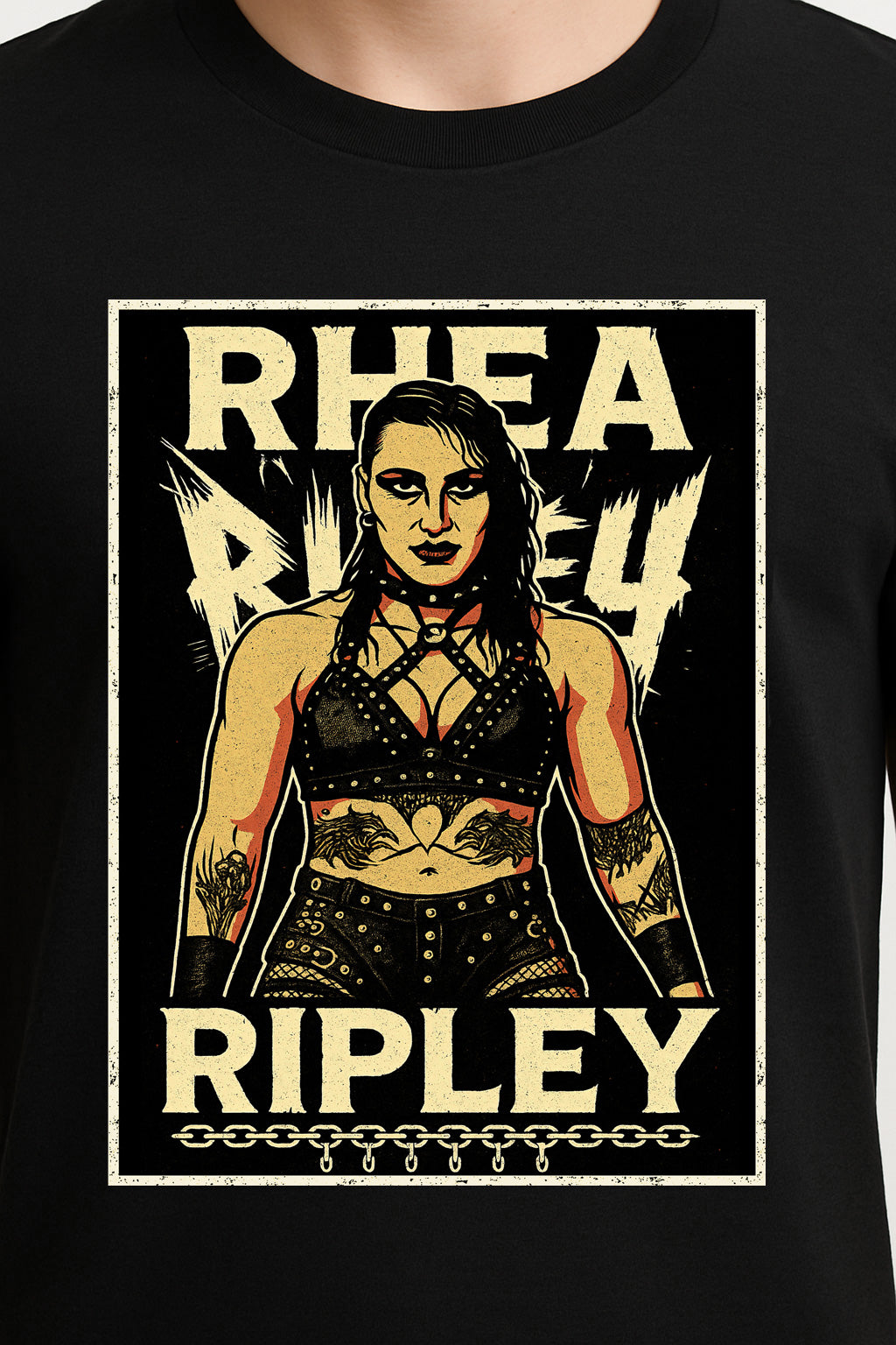 Rhea Ripley T-Shirt Wrestling WWE Gothic Unisex Black Graphic Tee