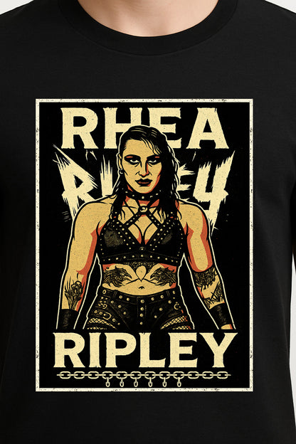 Rhea Ripley T-Shirt Wrestling WWE Gothic Unisex Black Graphic Tee