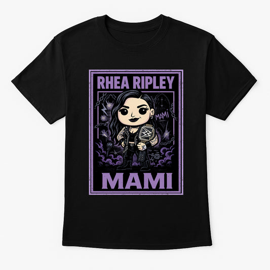 Rhea Ripley “Mami” Pop Comic Wrestling T-Shirt — Reign of Chaos Edition