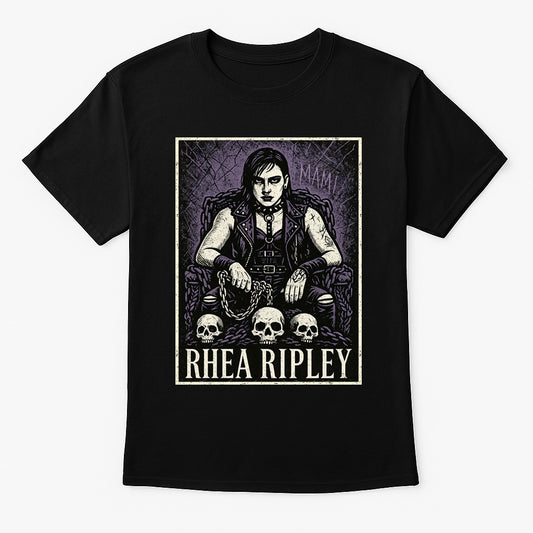 Rhea Ripley “Queen of Chains” Gothic Wrestling T-Shirt — Mami’s Throne Edition