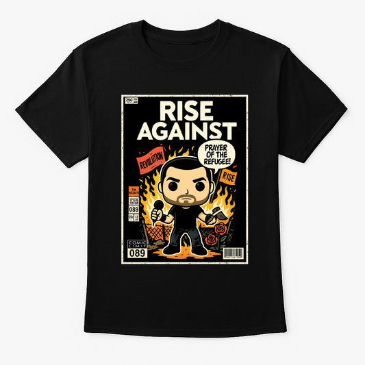 Rise Against Prayer of the Refugee Punk Rock Funko Pop Style Unisex T-Shirt