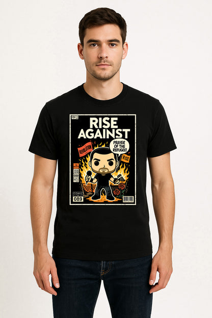 Rise Against Prayer of the Refugee Punk Rock Funko Pop Style Unisex T-Shirt
