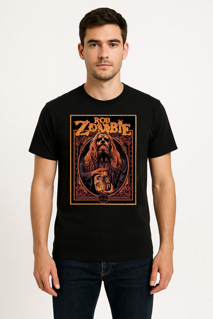 Rob Zombie T-Shirt Gothic Horror Metal Art Unisex Black Graphic Tee