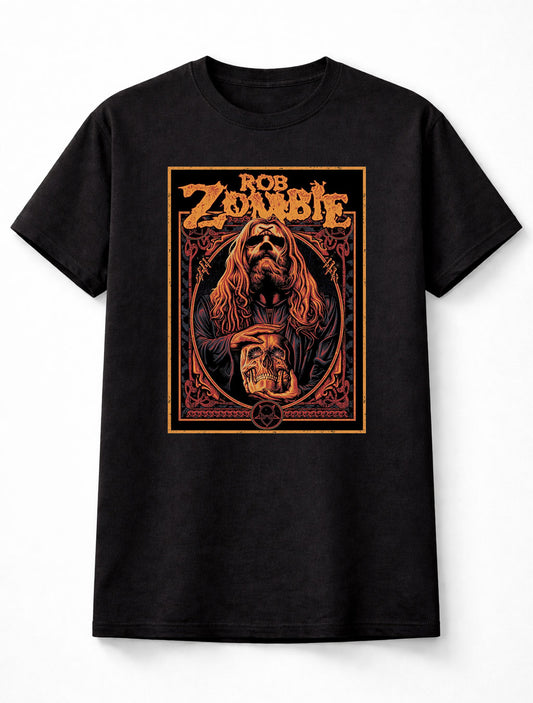 Rob Zombie T-Shirt Horror Metal Icon Unisex Black Graphic Tee