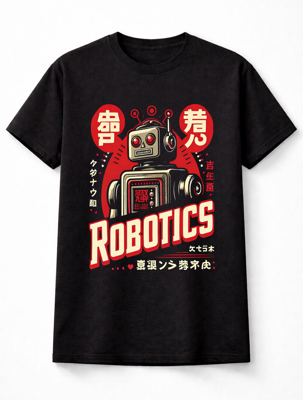 obotics Retro Robot Graphic Unisex T-Shirt Vintage Sci-Fi Tech Tee Adults & Kids Unisex T-Shirt