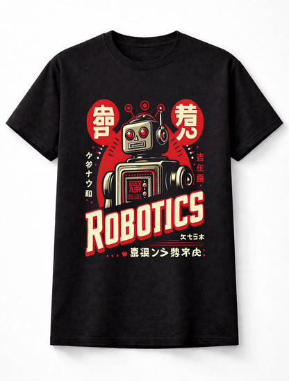 obotics Retro Robot Graphic Unisex T-Shirt Vintage Sci-Fi Tech Tee Adults & Kids Unisex T-Shirt
