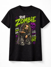 Rob Zombie Living Dead Girl Graphic T-Shirt Heavy Metal Music Singer Fan Tee Horror Rock Lyrics Shirt Adult & Kids Unisex T-Shirt