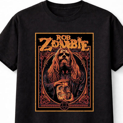 Rob Zombie T-Shirt Gothic Horror Metal Art Unisex Black Graphic Tee