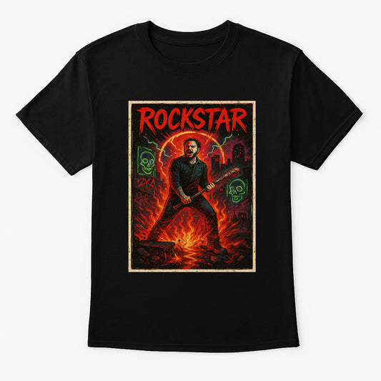 Post Malone “Rockstar” Unisex T-Shirt – Bold Comic Style Rap Music Graphic Tee