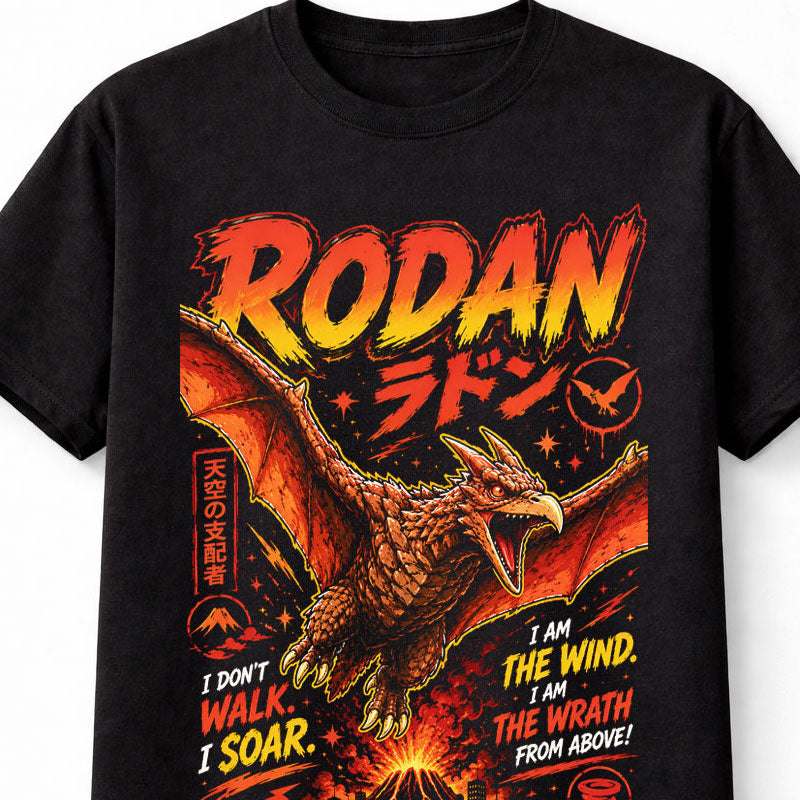 Rodan Japanese Kaiju Monster Retro Horror Graphic Unisex T-Shirt