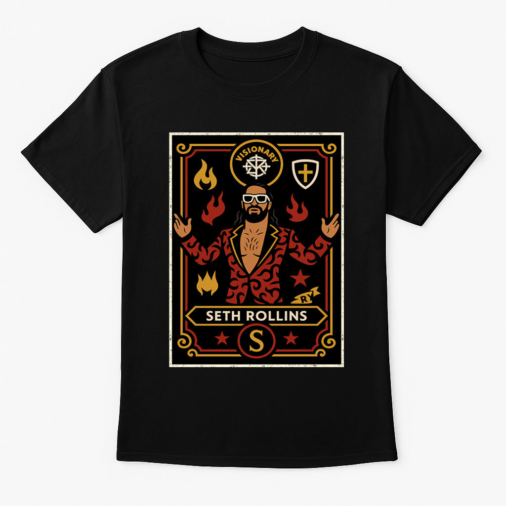 Seth Rollins Visionary Retro Unisex T-Shirt Wrestling Superstar Tee