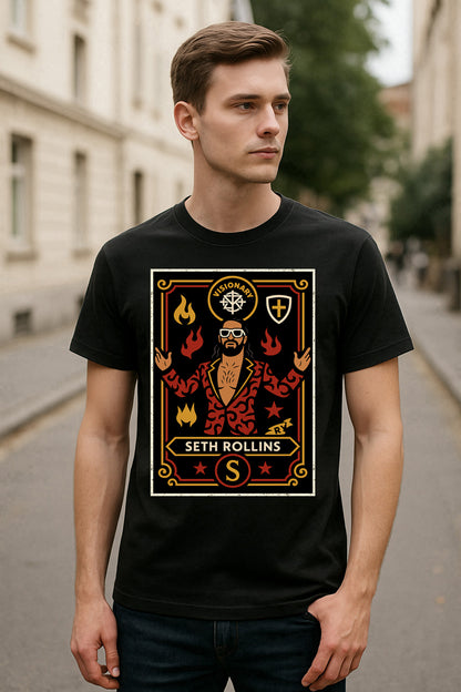 Seth Rollins Visionary Retro Unisex T-Shirt Wrestling Superstar Tee