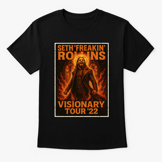 Seth ‘Freakin’ Rollins “Visionary Tour ’22” Unisex T-Shirt – Retro Wrestling Tee