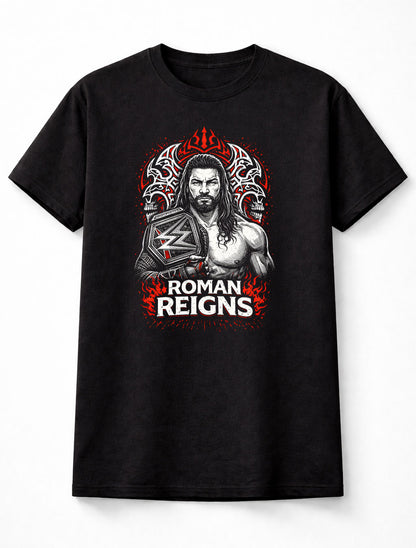 Roman Reigns Tribal Chief Wrestling Graphic T-Shirt Champion Belt Bloodline Adults & Kids Unisex T-Shirt