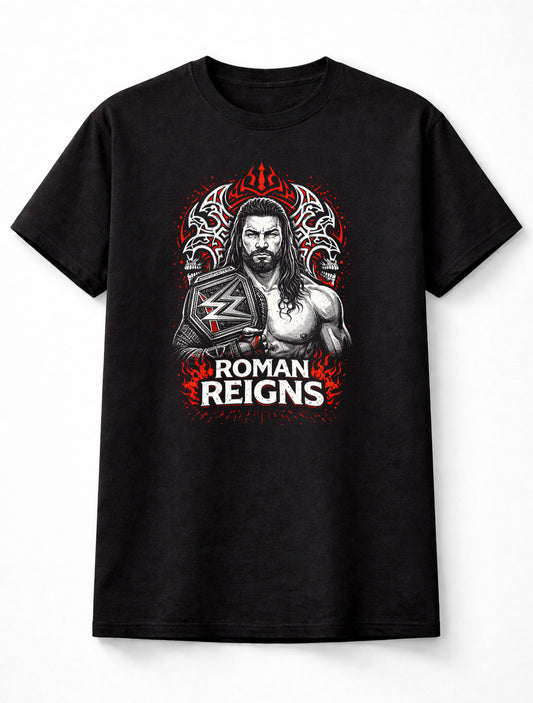 Roman Reigns Tribal Chief Wrestling Graphic T-Shirt Champion Belt Bloodline Adults & Kids Unisex T-Shirt