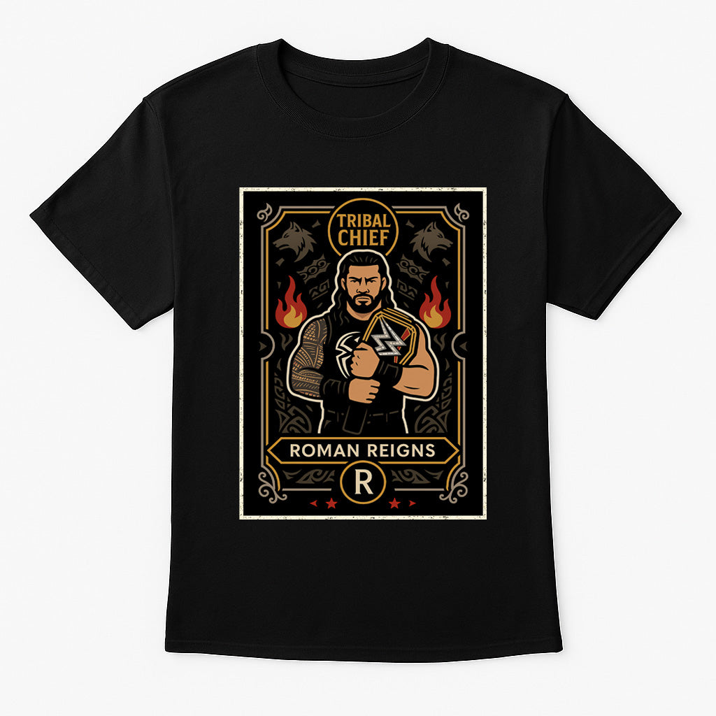 Roman Reigns Tribal Chief Retro Unisex T-Shirt Wrestling Champion Tee