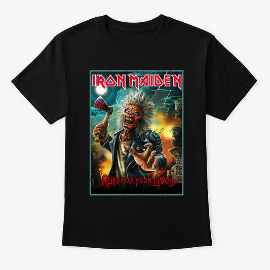 Iron Maiden – Run for Your Lives Unisex T-Shirt Heavy Metal Band Merch Tee