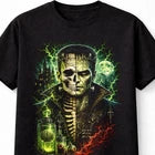 Frankenstein Monster Skeleton Gothic Horror Halloween Unisex T-Shirt