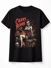 Cherry Bomb Skeleton Pin Up Gothic Horror Rockabilly Unisex T-Shirt