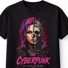 The Cyberpunk Cyborg Skeleton Futuristic Tech Skull Art Unisex T-Shirt