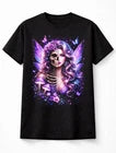 Fairy Skeleton Gothic Mushroom Butterfly Fantasy Skull Unisex T-Shirt