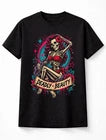Deadly Beauty Skeleton Pin Up Gothic Skull Graphic Unisex T-Shirt