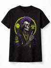 Punk Skeleton Rave DJ Gothic Skull Halloween Unisex T-Shirt