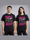 Punks Not Dead Skeleton Guitar Punk Rock Gothic Graphic Unisex T-Shirt