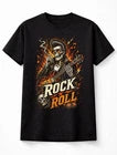 Rock N Roll Skeleton Guitar Rockabilly Music Graphic Unisex T-Shirt