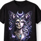 Moon Moth Fairy Skeleton Gothic Celestial Skull Unisex T-Shirt