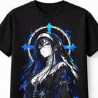 Anime Gothic Nun Cross Prayer Dark Manga Graphic Unisex T-Shirt